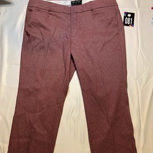 Banana Republic Sloan Slacks Sz. 14P Red Pattern